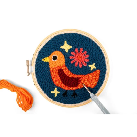 Punch Needle hímzőtoll készlet, madár