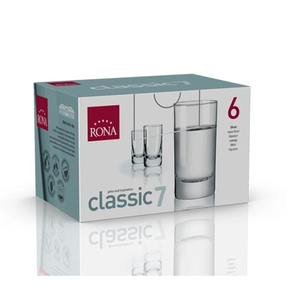 Röviditalos pohár CLASSIC 70 ml 3,9x7,6 cm S/6