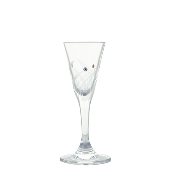 Röviditalos pohár Swarovski kristállyal 25 ml 11,5x5 cm S/2