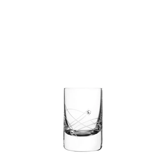 Röviditalos pohár Swarovski kristállyal 30 ml 5,6x3,9 cm S/6