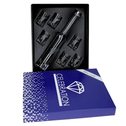 Röviditalos pohár Swarovski kristállyal, palackkal 200 ml/30 ml 30,6x5,1 cm S/7