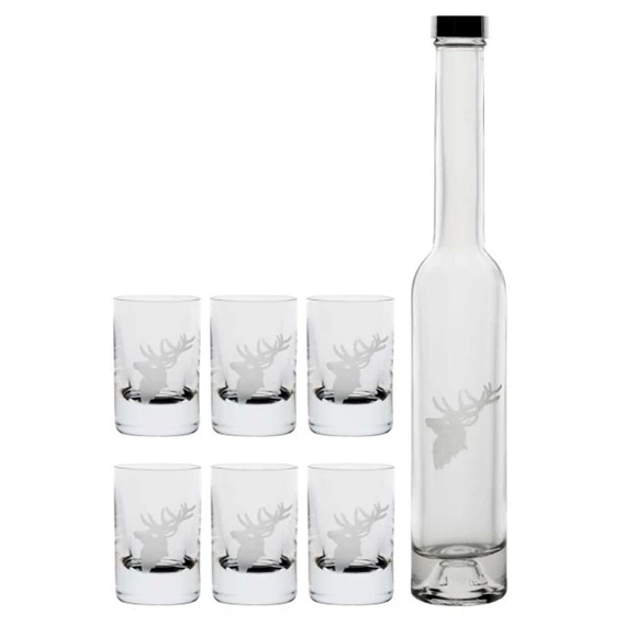 Röviditalos pohár Swarovski kristállyal, palackkal 200 ml/30 ml 30,6x5,1 cm S/7