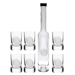 Röviditalos pohár palackkal Swarovski kristállyal 200 ml/30 ml 31x5 cm S/7