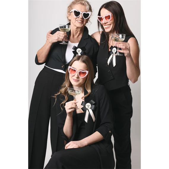 Rozetta 40. születésnapra 11x17 cm krém-fekete