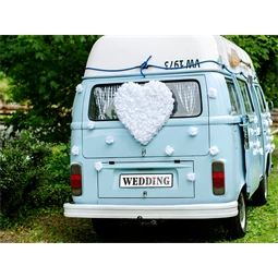 Rózsa öntapadós fehér 9 cm S/24