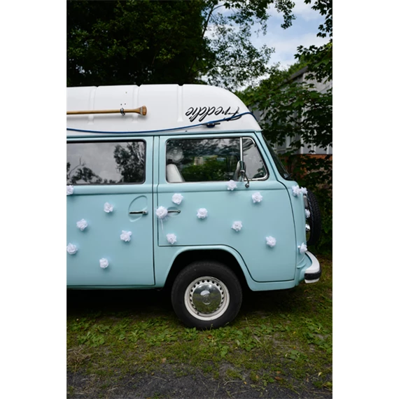 Rózsa öntapadós fehér 9 cm S/24