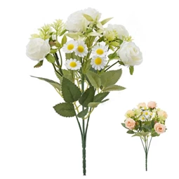 Selyemvirág rózsacsokor 29 cm 2 féle