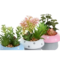 Selyemvirág Gomba 9x9x11,5 cm 3 féle