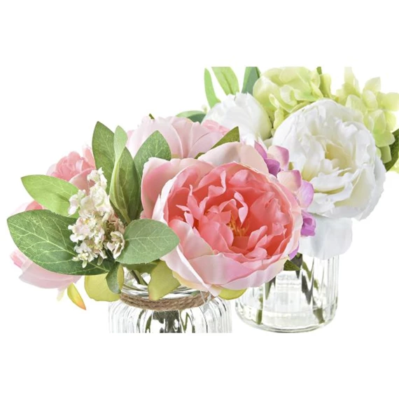 Selyemvirág kaspóban 7,5x7,5x38 cm 2 féle