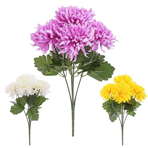 Selyemvirág krizantém csokor 46 cm 3 féle