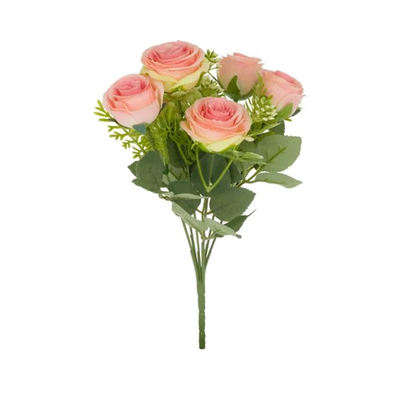 Selyemvirág Rózsacsokor 30 cm