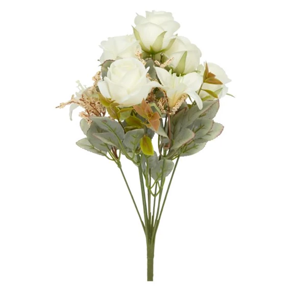 Selyemvirág Rózsacsokor Liliommal 38 cm