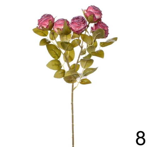 Selyemvirág rózsacsokor 43 cm 10féle