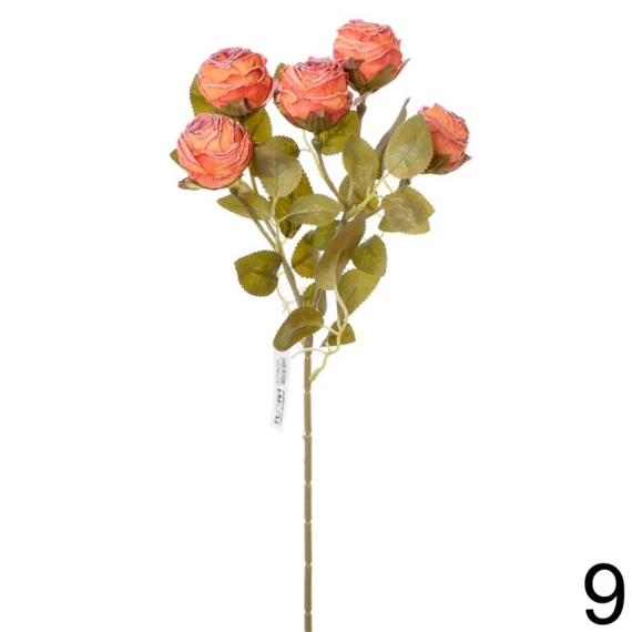 Selyemvirág rózsacsokor 43 cm 6 féle