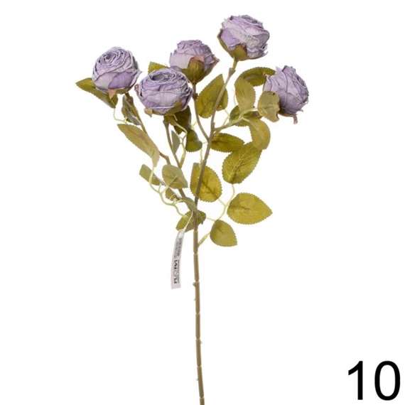 Selyemvirág rózsacsokor 43 cm 6 féle