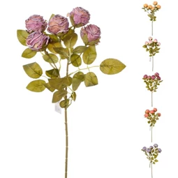 Selyemvirág rózsacsokor 43 cm 6 féle