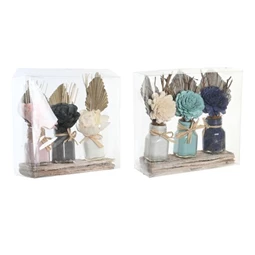 Selyemvirág szett szárazvirág 20x8x20 cm 2 féle S/3