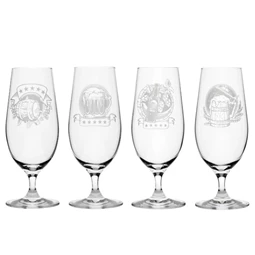 Sörös pohár CITY Swarovski kristállyal 460 ml 19,6x7,8 cm S/4