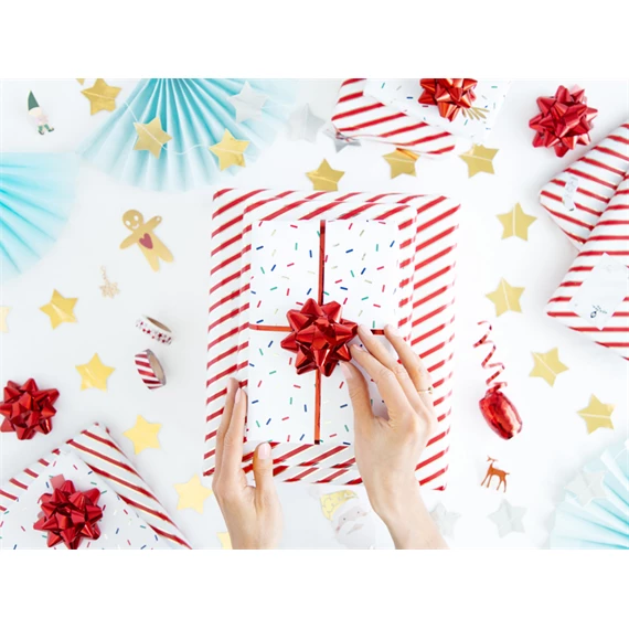 Szalag és rozetták szett, piros, mix S/3