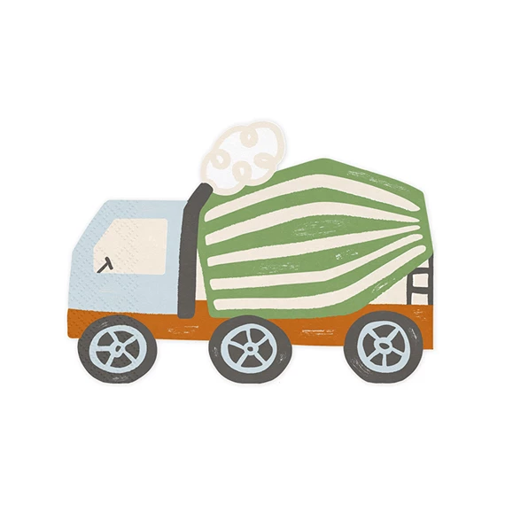 Szalvéta betonkeverő, 16x13 cm, mix S/20