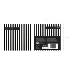 Szalvéta csíkos fekete 33 x 33 cm S/20