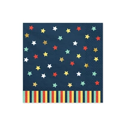 Szalvéta csillagok 33x33 cm sötétkék S/12