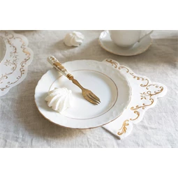 Szalvéta dísz 33x33 cm fehér S/12