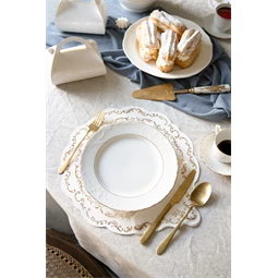 Szalvéta dísz 33x33 cm fehér S/12