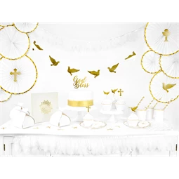 Szalvéta elsőáldozás ihs 33x33 cm arany S/20