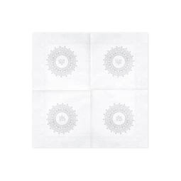 Szalvéta elsőáldozás ihs 33x33 cm ezüst S/20