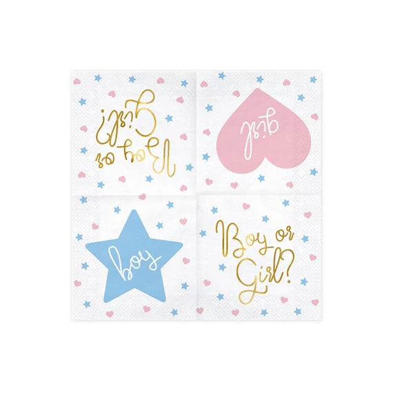 Szalvéta fiú vagy lány 33x33 cm S/20
