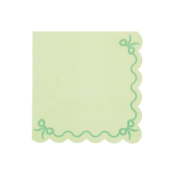 Szalvéta fodros 33x33 cm zöld S/12