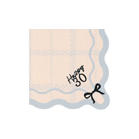 Szalvéta happy 30, 33x33 cm, színkeverék S/12