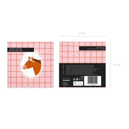 Szalvéta ló mintás 33x33 cm mix S/12