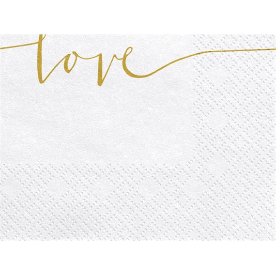 Szalvéta love arany 33x33 cm S/20