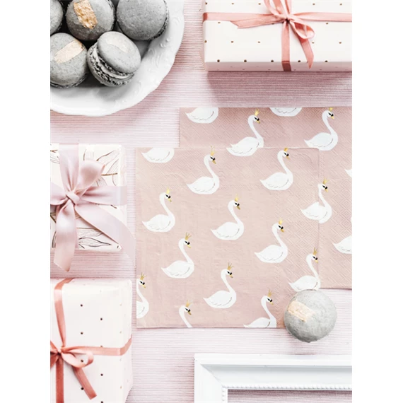 Szalvéta lovely swan 33x33 cm S/20