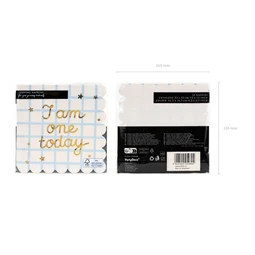 Szalvéta ma egy éves vagyok maci bézs 33x33 cm S/12