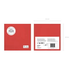 Szalvéta sötétvörös 33x33 cm S/20