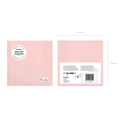 Szalvéta világos rózsaszín 33x33 cm S/20
