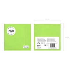 Szalvéta világoszöld 33x33 cm S/20