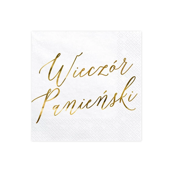 Szalvéta wieczór panieński fehér 33x33 cm S/20