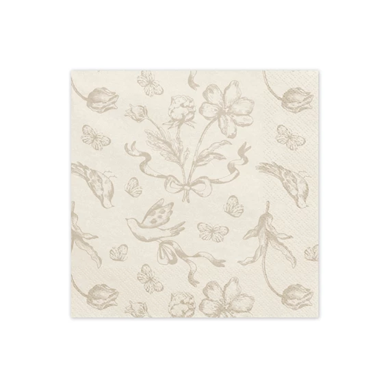 Szalvéták virágokkal 33x33 cm, mix S/12