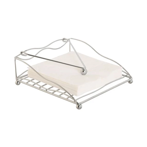 Szalvétatartó krómozott 19x19x7 cm