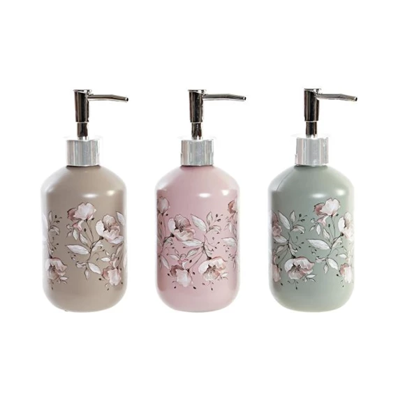 Szappantartó virágos 7x7x18,5 cm 400 ml 3 féle