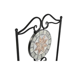 Szék kovácsolt vas, mozaik mintával 42x50x90 cm