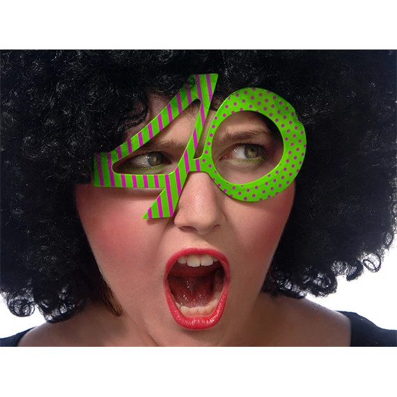 Szemüveg 40-es zöld