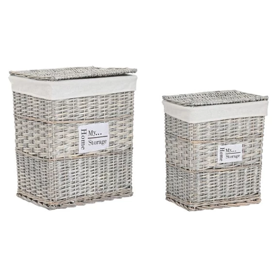 Szennyeskosár szett szögletes 47x34x55 cm S/2