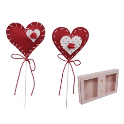 Szív betűzős, gombbal 6,5x7 cm S/12