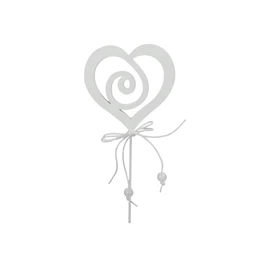 Szív csiga vonallal, betűzős 7x7 cm S/12