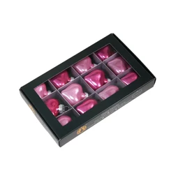 Szív 4 cm pink opal S/12